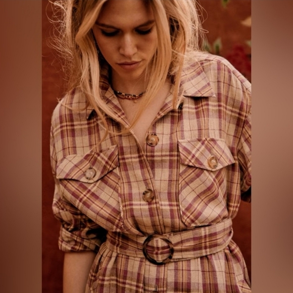 Sezane Delfina Linen/Wool Blend Dress